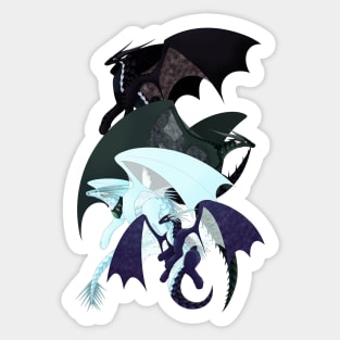 Wings of Fire - Whiteout, Arctic, Foeslayer, Darkstalker Sticker